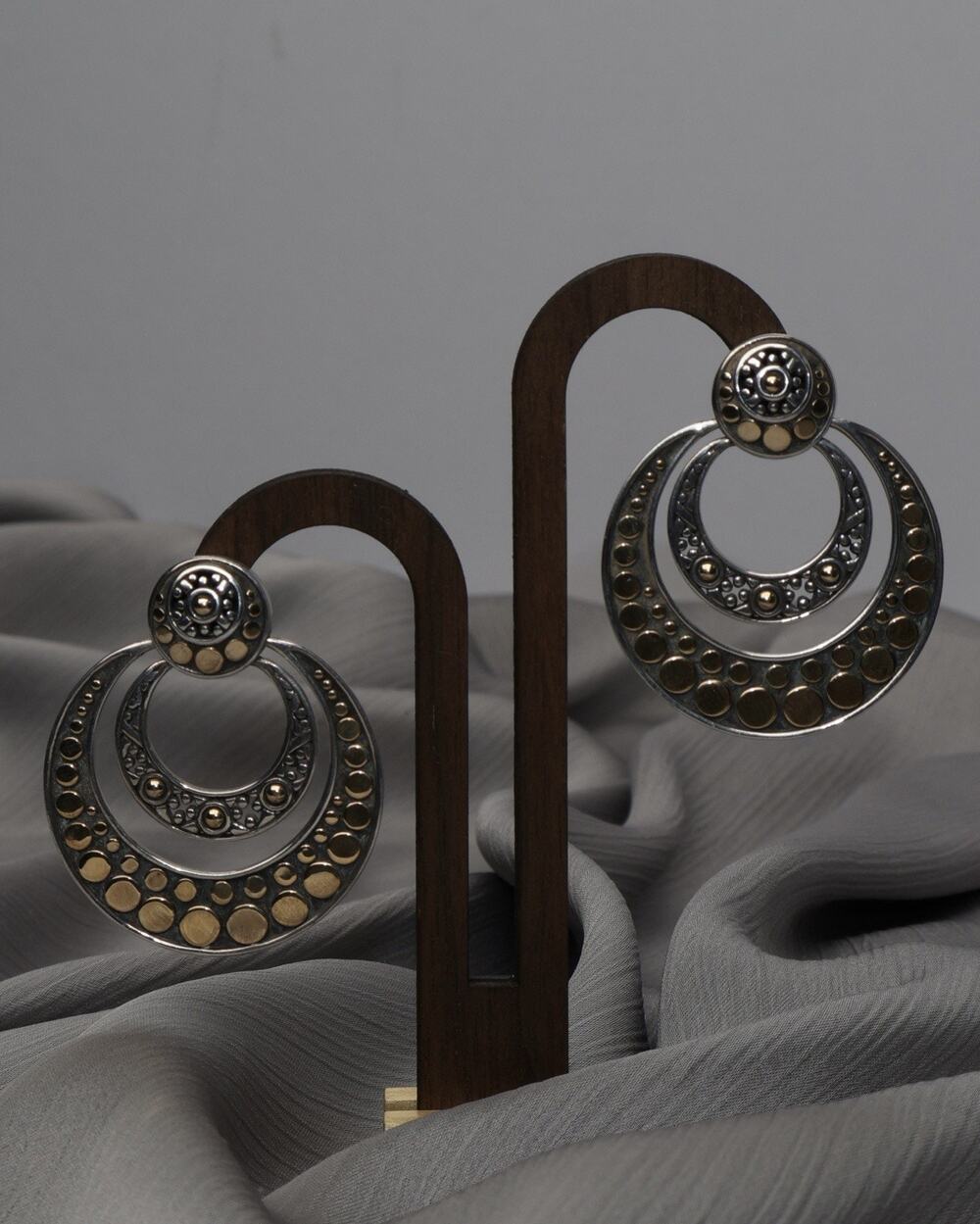 John Hardy 18k & 925 Dot Nuansa Drop Earrings 20.1G / 1.7in